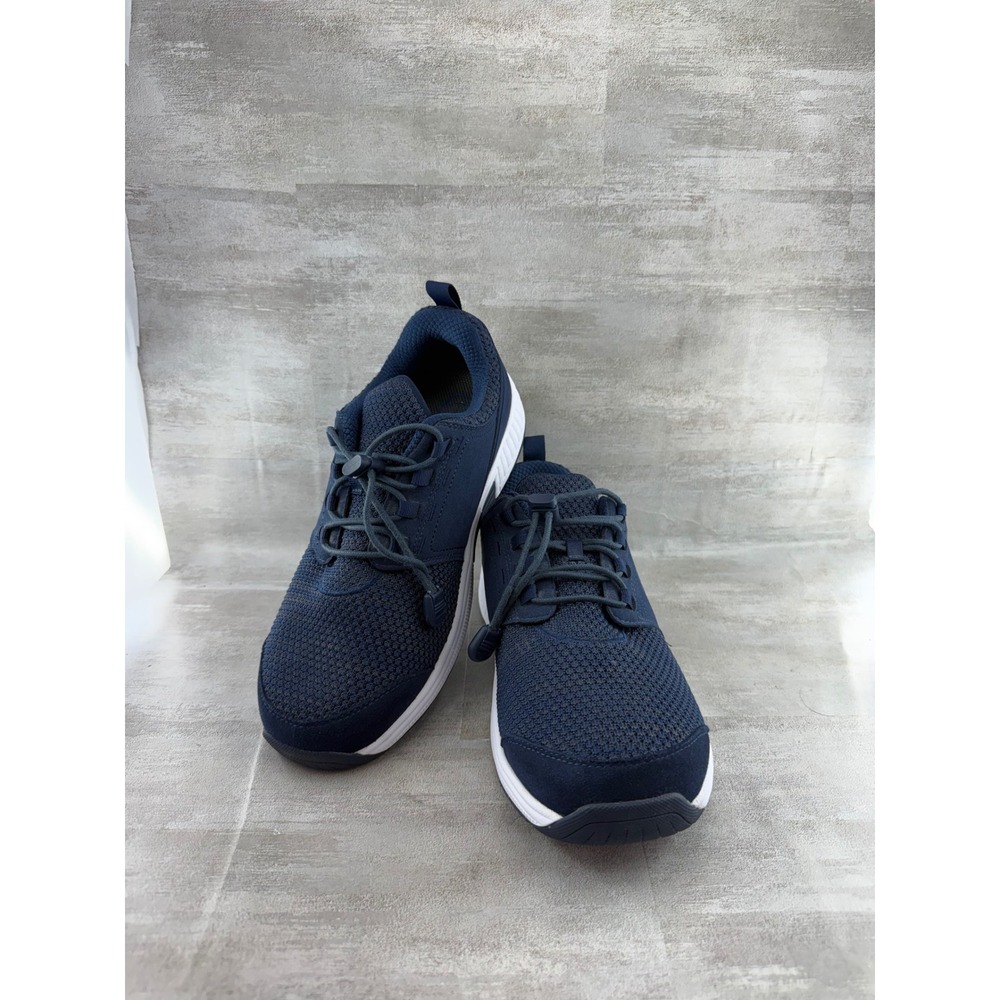 OrthoFeet 843 Women Navy Blue Mesh Walking Shoes Sz 9 XX-Wide 4E